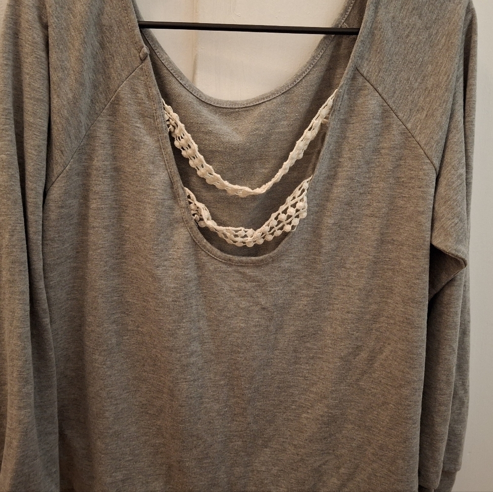 Off Shoulder Sweatshirt - Picture 2 of 2